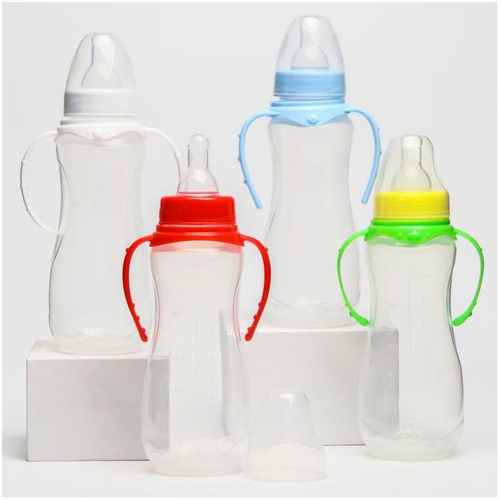 Бутылочка для кормления, классическое горло, 250 мл., от 0 мес., приталенная, с ручками, цвет МИКС артикул анонс 7012037