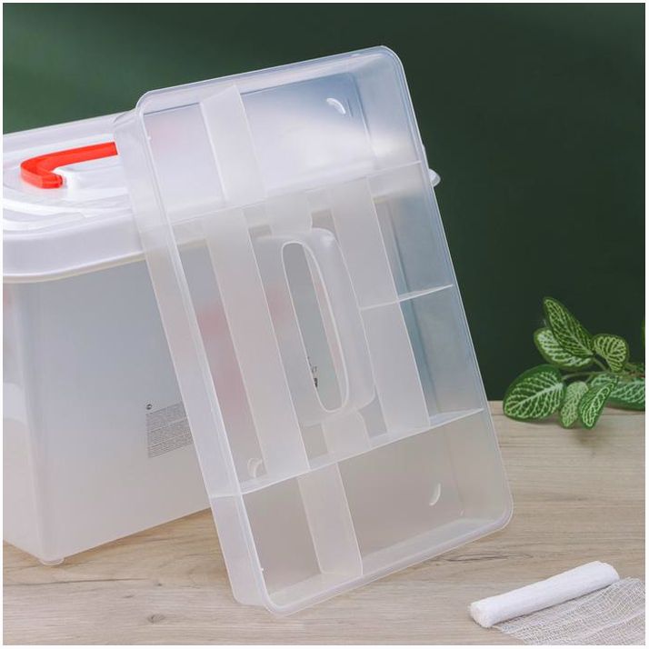 Картинка Бокс универсальный «Аптечка», 10 л, с вкладышем (№3323626) от магазина Мир детей Товары для Новорожденных