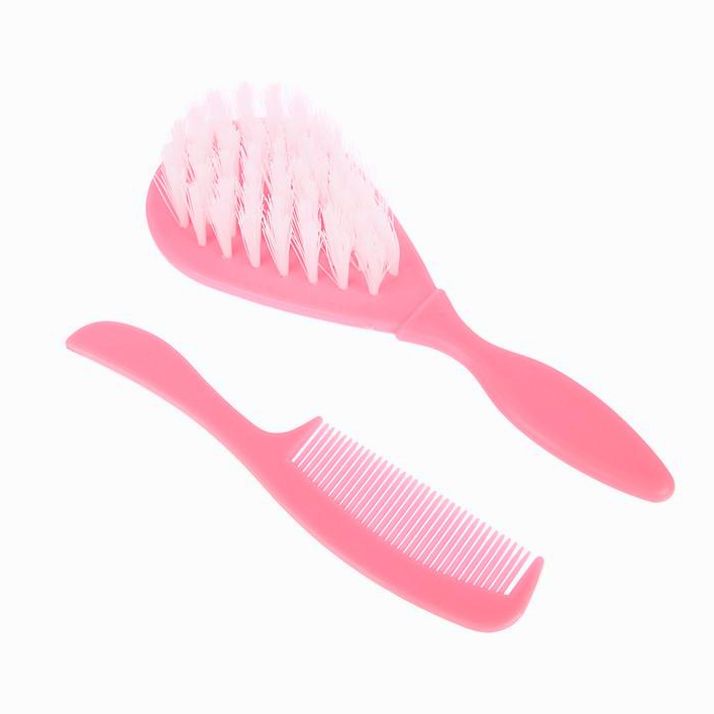 № 3039819 Расчёска детская + массажная щётка для волос «Самая красивая», от 0 мес., цвет розовый