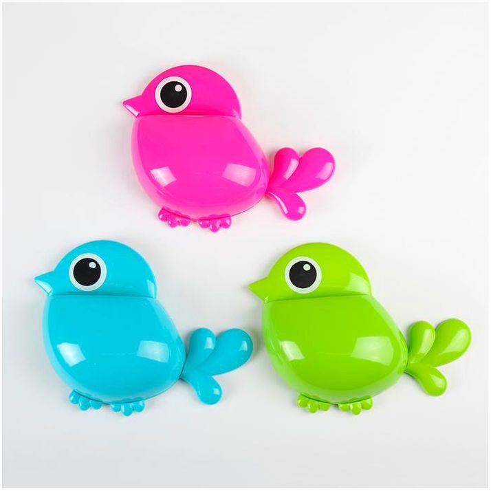 Картинка Держатель для зубных щёток «Птичка», детский, на присосках, цвет МИКС (№1125771) от магазина Мир детей Товары для Новорожденных