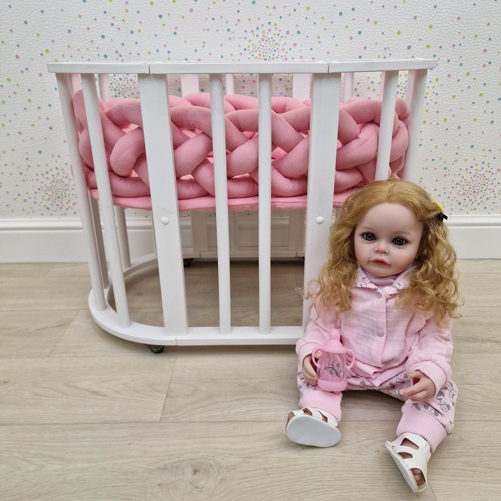 Картинка Комплект постельного белья в кукольную кроватку (5 предметов, коса/бязь) (№КуклКПБ1) цвета в ассортименте от магазина Мир детей Товары для Новорожденных