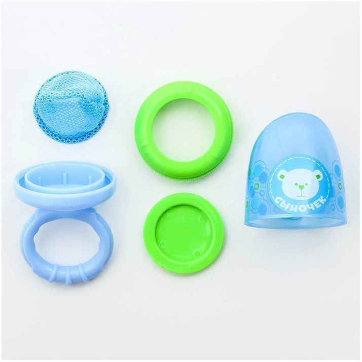 Картинка Ниблер с текстильной сеточкой «Сыночек», цвет голубой (№2861603) от магазина Мир детей Товары для Новорожденных