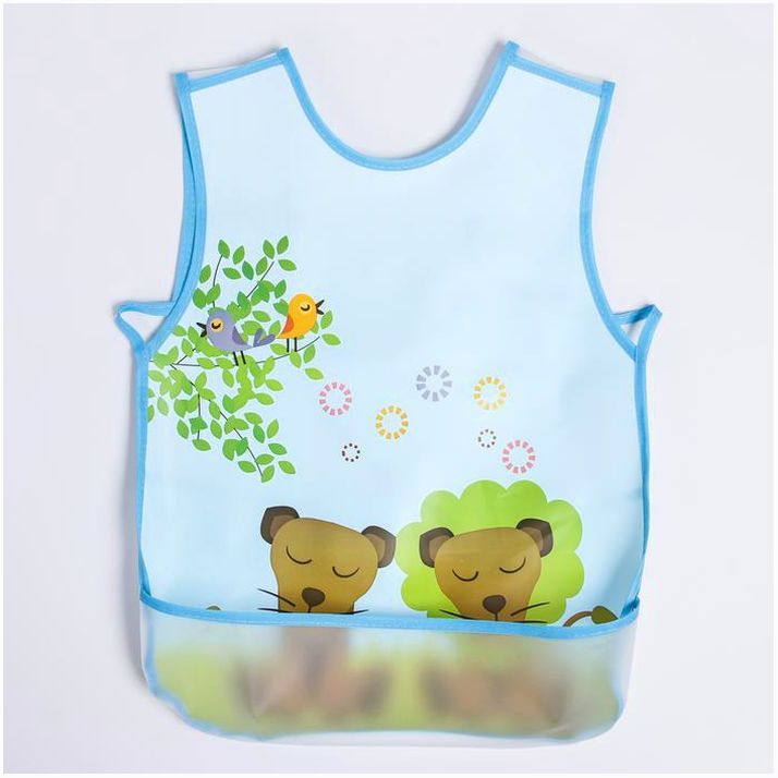 Картинка Нагрудник-фартук , с отворачивающимся карманом, на завязках, цвета МИКС (№1890564) от магазина Мир детей Товары для Новорожденных