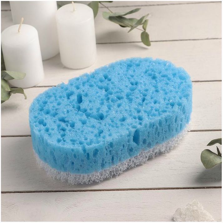 № 672726 Губка для тела массажная «Удовольствие», 10,5?6?16,5 см, цвет МИКС