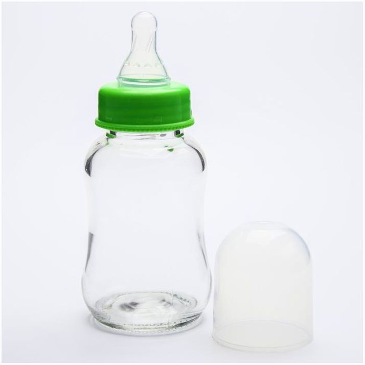 Картинка Бутылочка для кормления, классическое горло, стекло, медленный поток, от 0 мес., 150 мл., цвет МИКС (№4477645) от магазина Мир детей Товары для Новорожденных