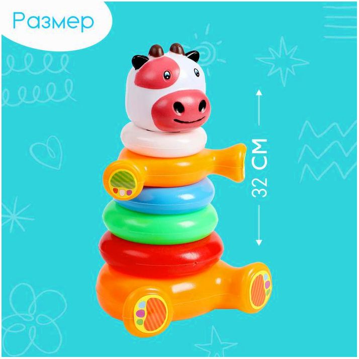 № 5273404 Пирамидка «Коровка», 6 колец