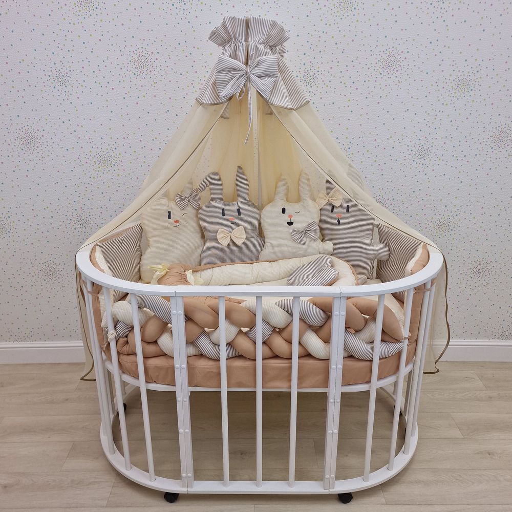 КПБ 17 пр (балдахин + борт + пододеяльник + одеяло + наволочка + 2подушки + простынь + гнездо (бязь) артикул анонс 1170-0-1_08