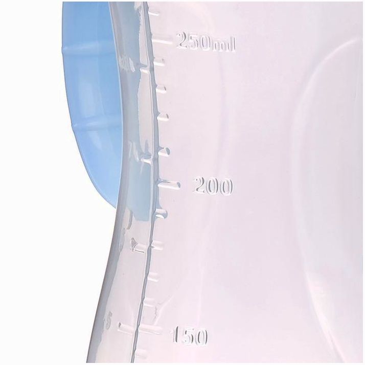 Картинка Бутылочка для кормления, классическое горло, с ручками, 250 мл., от 3 мес., цвет голубой МИКС (№2969720) от магазина Мир детей Товары для Новорожденных
