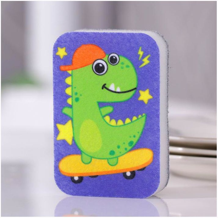 Губка поролоновая «Дино» 9х6 см артикул анонс 7621125