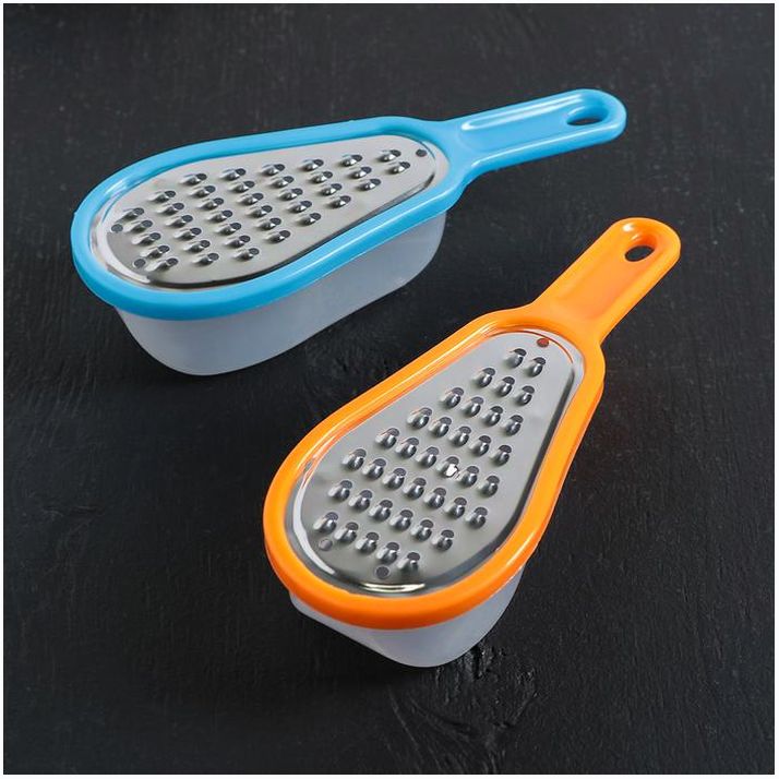 Картинка Тёрка с контейнером для детского питания Доляна «Груша», 16 см, мелкая, цвет МИКС (№852253) от магазина Мир детей Товары для Новорожденных