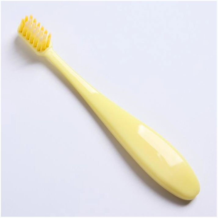 Детская зубная щетка с мягкой щетиной, нейлон, цвет желтый артикул анонс 4599982