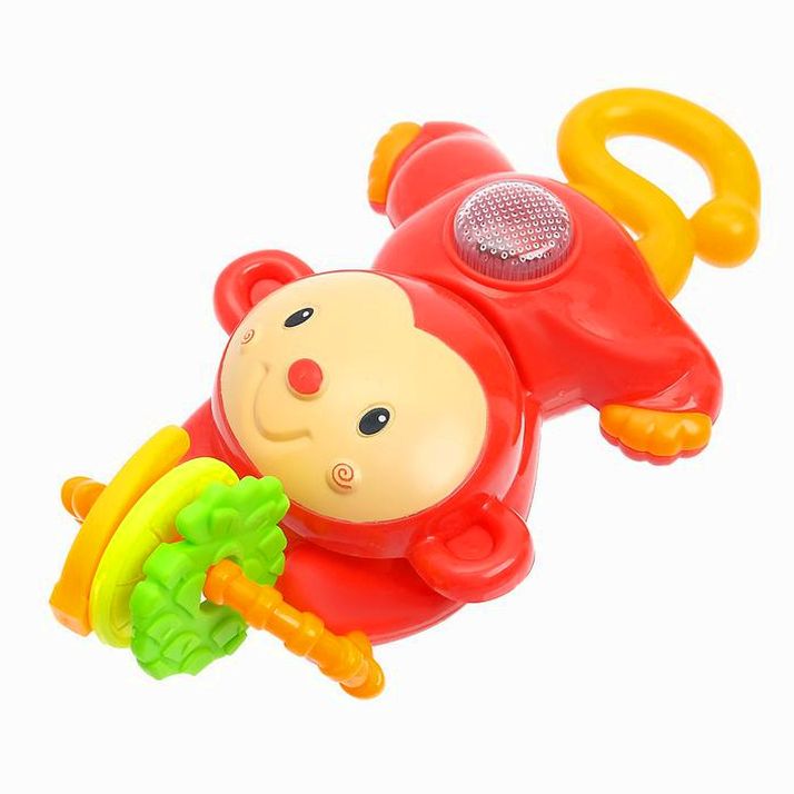 № 4484957 Музыкальная погремушка «Обезьянка», свет, звук, цвет МИКС