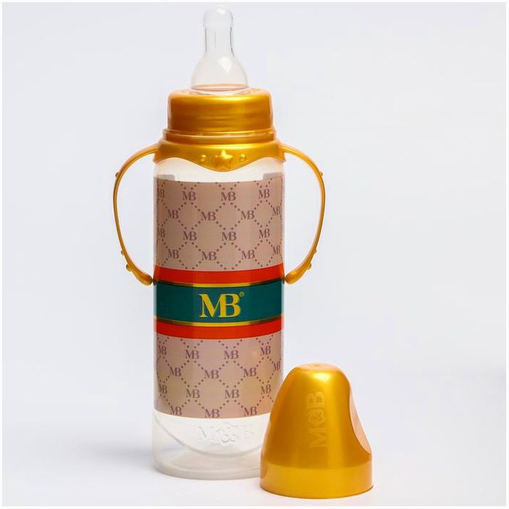 Картинка Бутылочка для кормления Lux bottle, 250 мл цилиндр, с ручками (№5399849) от магазина Мир детей Товары для Новорожденных
