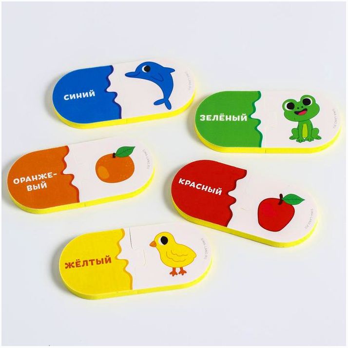 Картинка Мягкий пазл для малышей «Учим цвета», 5 пазлов, Крошка Я (№5302602) от магазина Мир детей Товары для Новорожденных