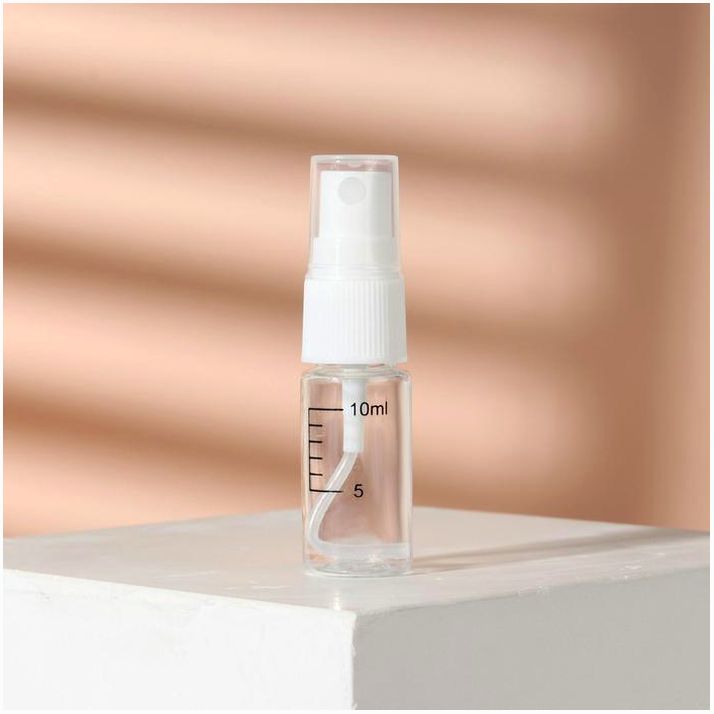 № 2294457 Бутылочка для хранения, с распылителем, со шкалой деления, 10 мл, цвет белый/прозрачный