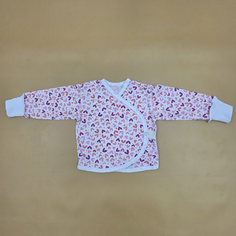 Распашонка №11 (кулирка, кнопки сбоку, зашитая ручка, швы наружу) артикул анонс 15194-62МД