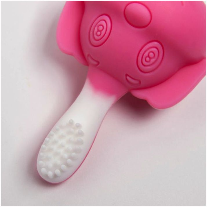 Картинка Детская зубная щетка, прорезыватель - массажер «Дружок», силиконовая, цвет МИКС (№4313598) от магазина Мир детей Товары для Новорожденных