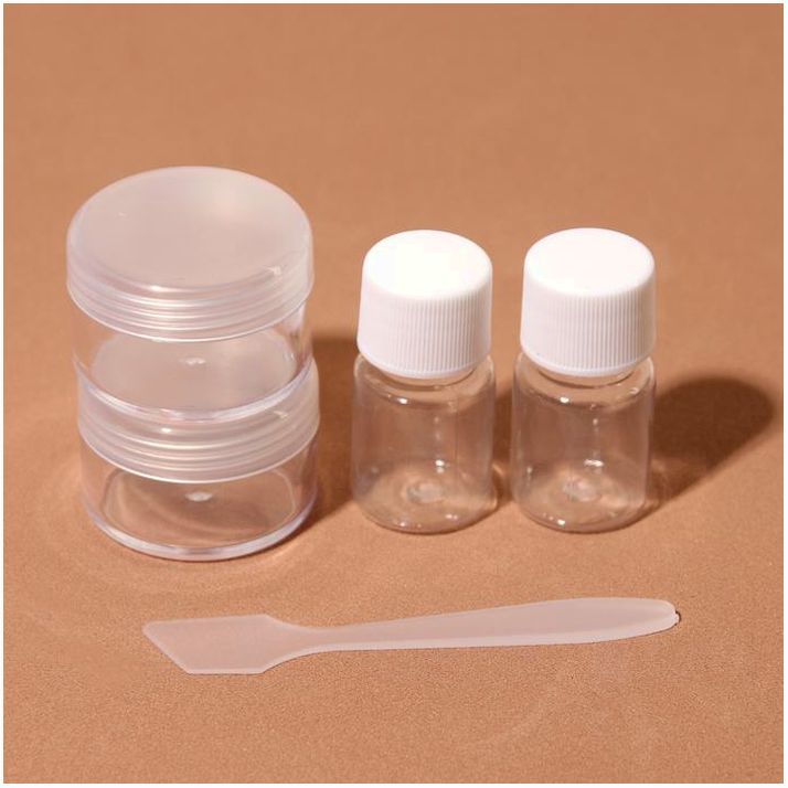 № 4421070 Набор для хранения, в футляре, 5 предметов, цвет белый/прозрачный