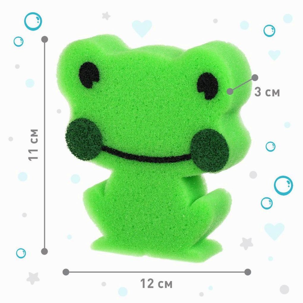 № 10158567 Детская губка для купания «Лягушка», поролон