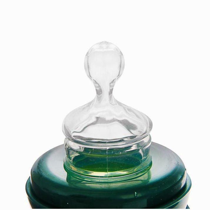 Картинка Бутылочка для кормления цветная с ручками, 280 мл, от 0 мес., цвет зелёный (№2825257) от магазина Мир детей Товары для Новорожденных