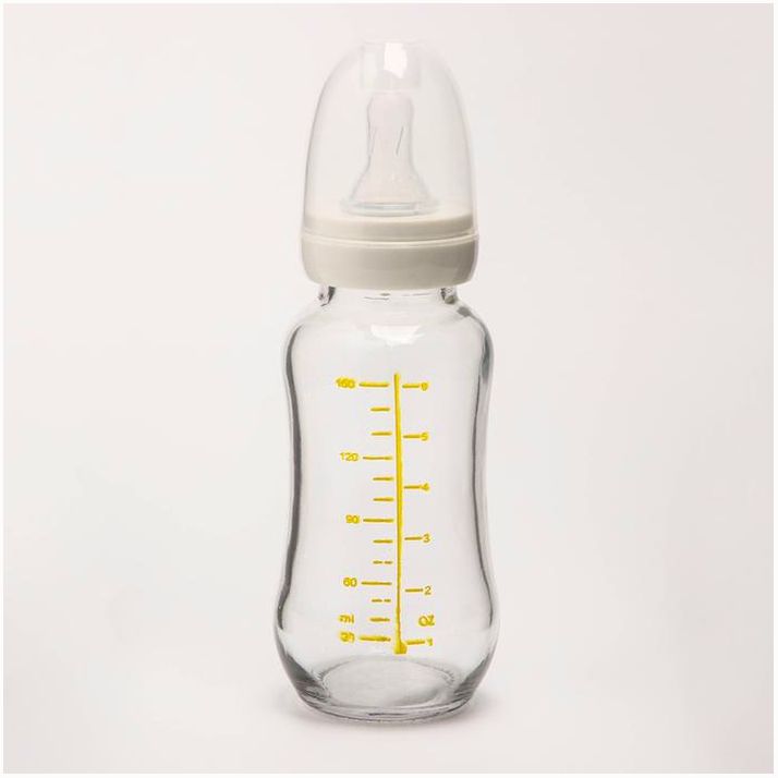 Бутылочка для кормления 150 мл., стекло, цвет МИКС артикул анонс 4301015