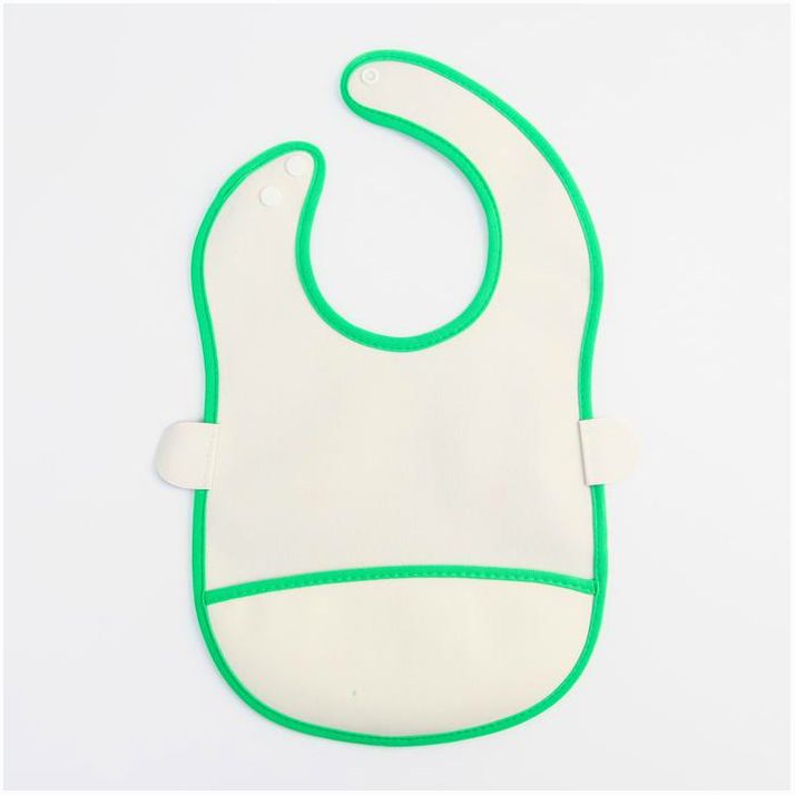 № 1026894 Нагрудник для кормления «Лягушка» непромокаемый на кнопке, с карманом