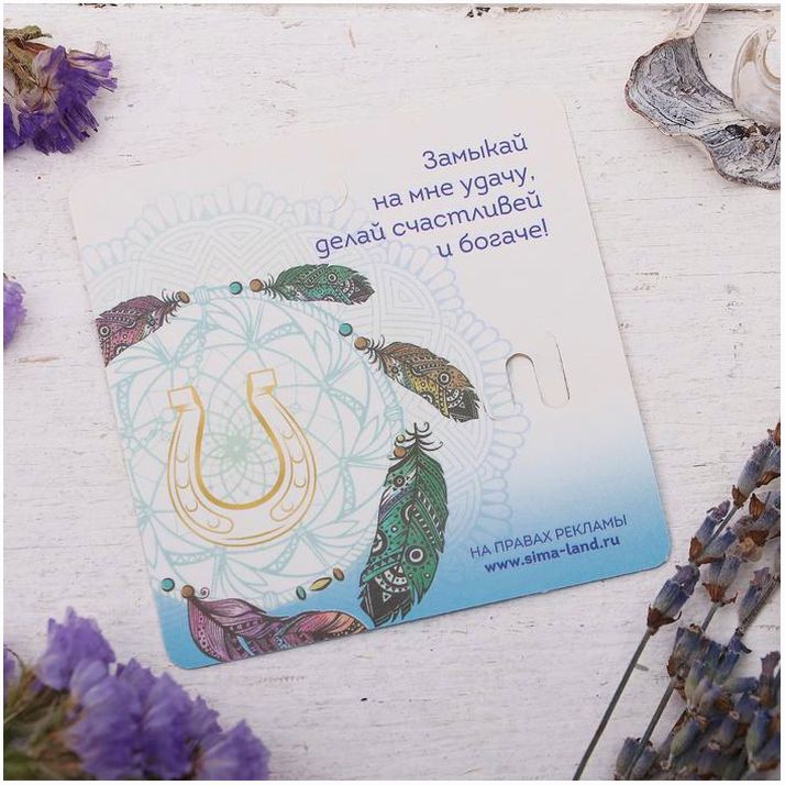 № 1607593 Булавка-оберег «На счастье и удачу», 2,2 см, цвет синий в серебре