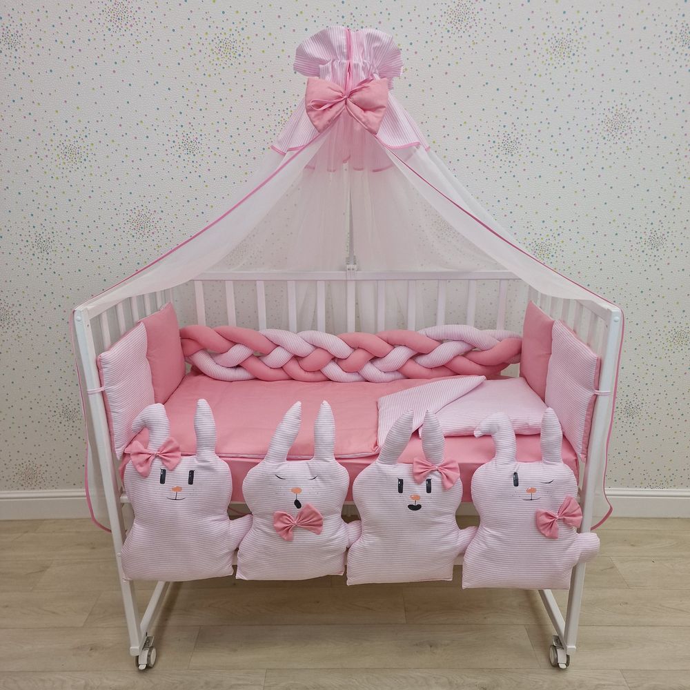 КПБ 15 пр (балдахин + борт + пододеяльник + одеяло + наволочка + подушка + простынь (бязь) артикул анонс 1174-0-1_06