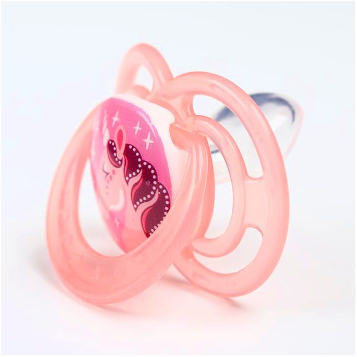 Картинка Пустышка силиконовая ортодонтическая, от 3 до 6 мес., цвет розовый (№2825291) от магазина Мир детей Товары для Новорожденных