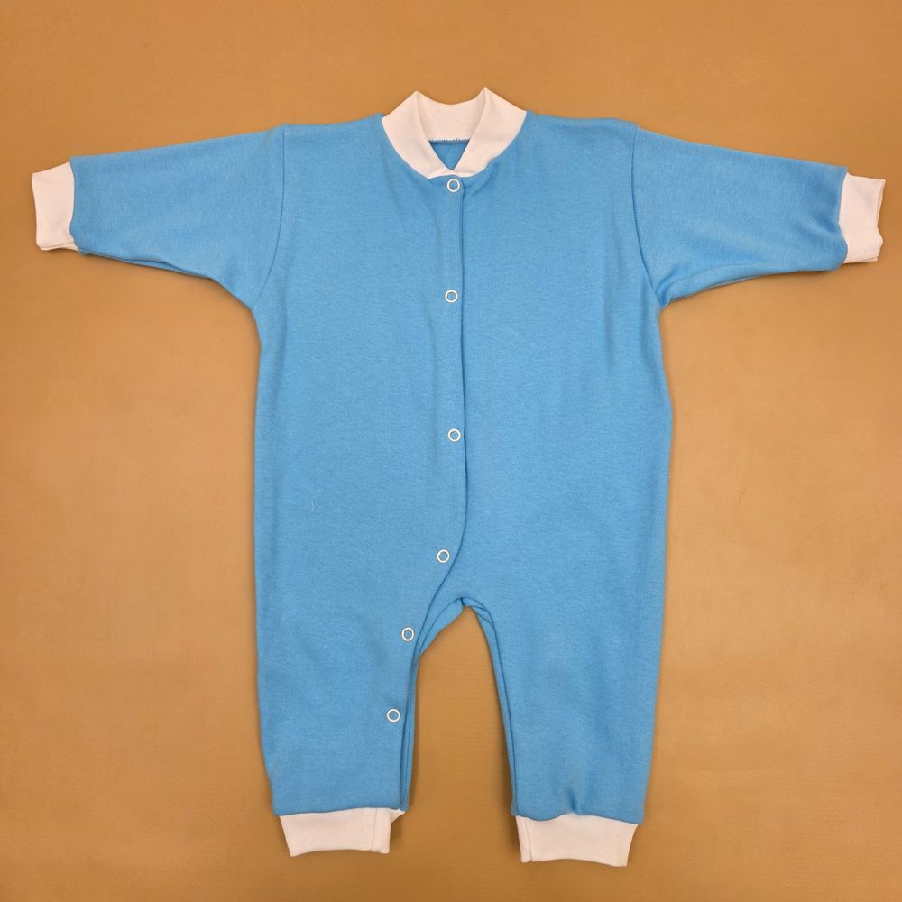 Комбинезон №7 (интерлок, кнопки спереди и снизу, открытые ручки и ножки) артикул анонс 0358-68МД