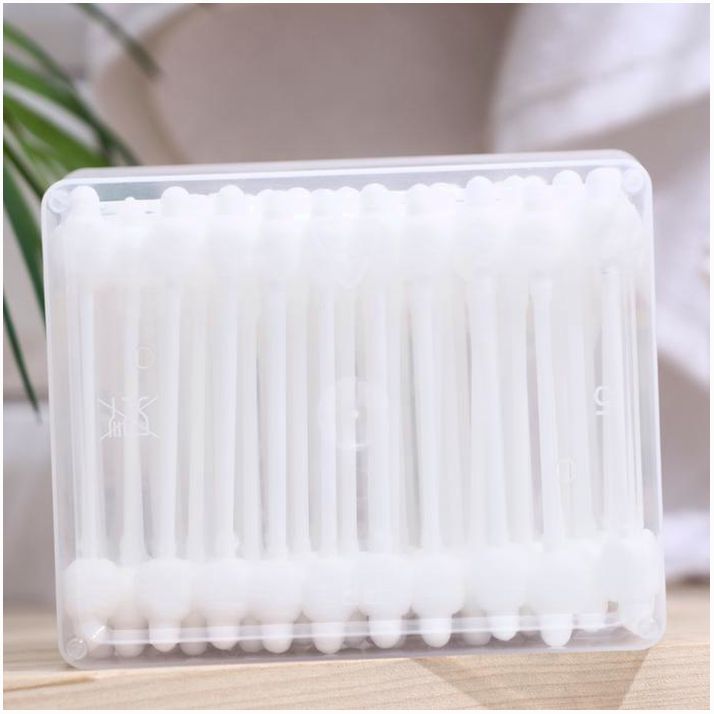 Картинка Ватные палочки "Солнце и луна" для детей с ограничителем, 60 шт. (№515280) от магазина Мир детей Товары для Новорожденных