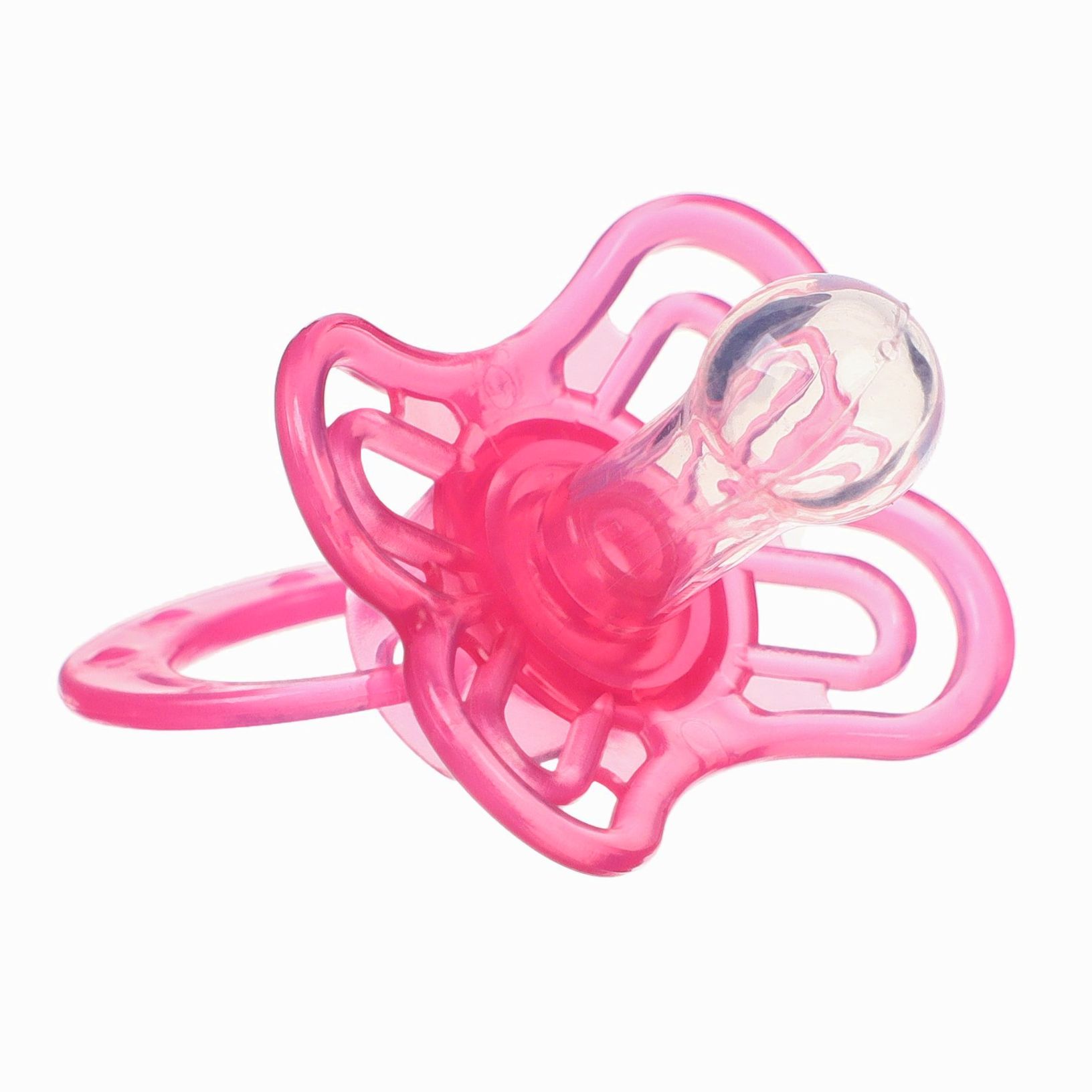 Картинка Набор Соска - пустышка с держателем, SL, КЛ +6 мес., с колпачком «Бабочка», розовый (№9844077) от магазина Мир детей Товары для Новорожденных