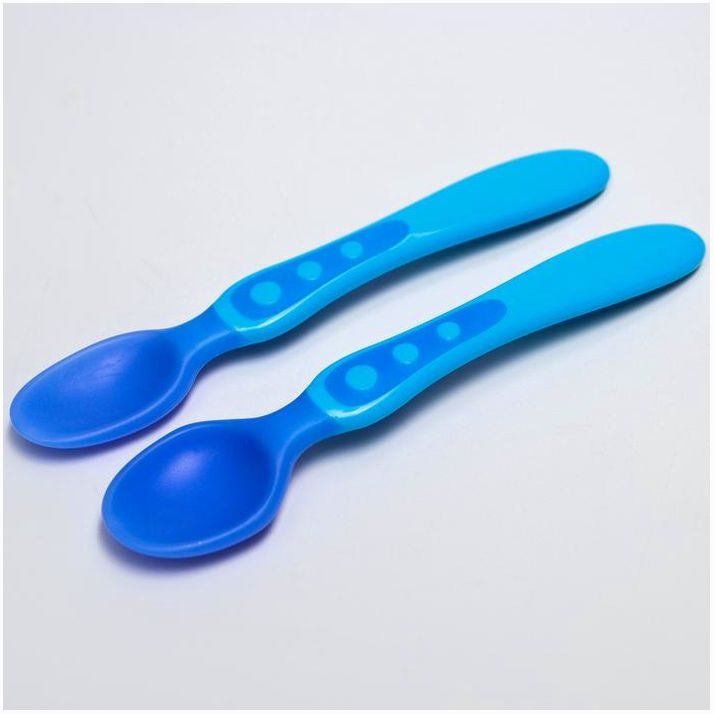 Набор ложек для кормления, 2 шт., в контейнере для хранения, цвет МИКС артикул анонс 3978647