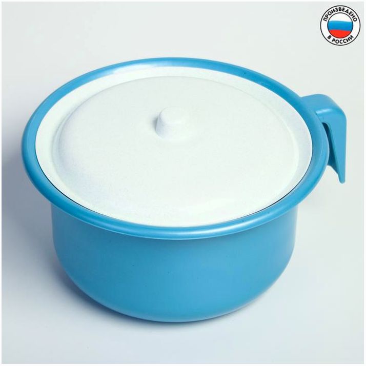 Горшок детский с крышкой, цвет голубой перламутр, 1900 мл артикул анонс 4026627