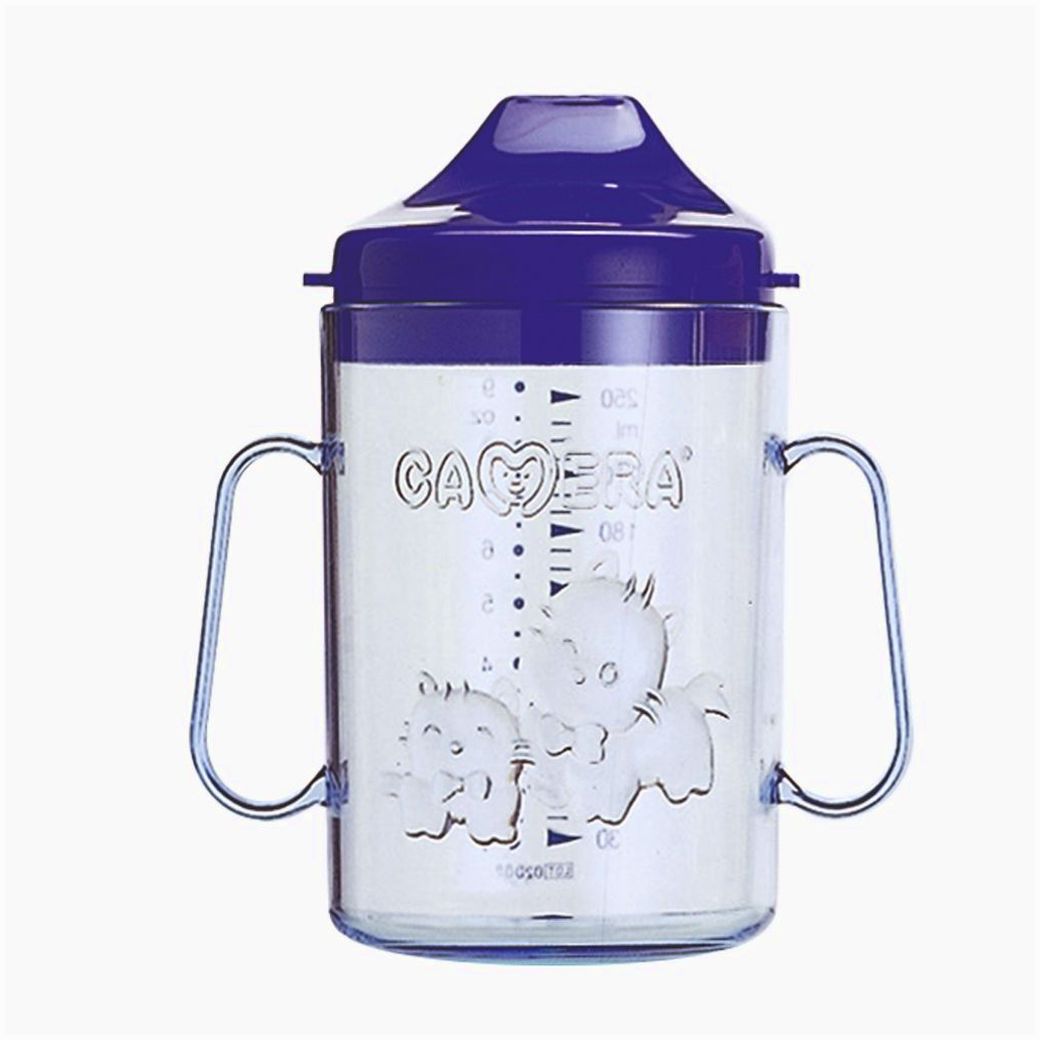 Картинка Поильник с ручками (прозрачный цветной пластик) (№25005К) от магазина Мир детей Товары для Новорожденных