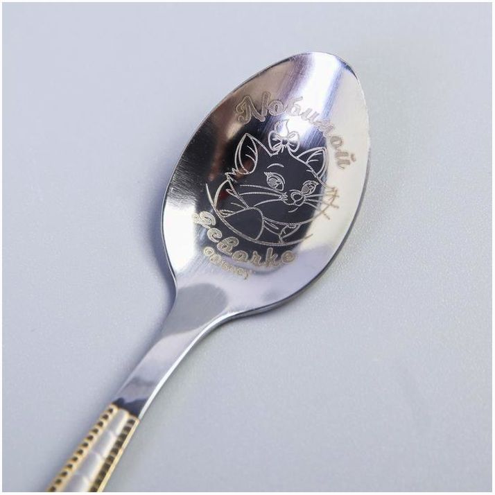 Картинка Ложечка "Милой малышке" Коты Аристократы, 3 х 14 см (№2498498) от магазина Мир детей Товары для Новорожденных