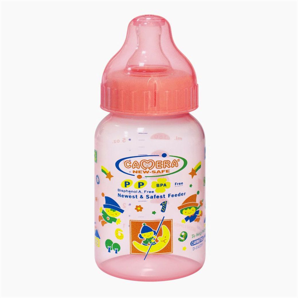 Бутылочка классическая цветной рисунок (пластик, силиконовая соска) артикул анонс 50245к