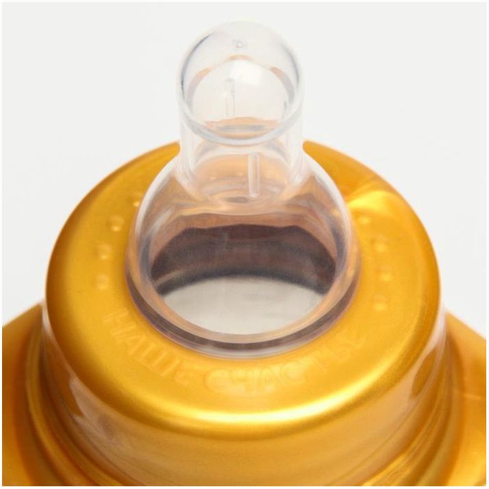 Картинка Бутылочка «Gold baby», классическое горло, с ручками, 250 мл., от 0 мес., Золотая коллекция (№5483882) от магазина Мир детей Товары для Новорожденных