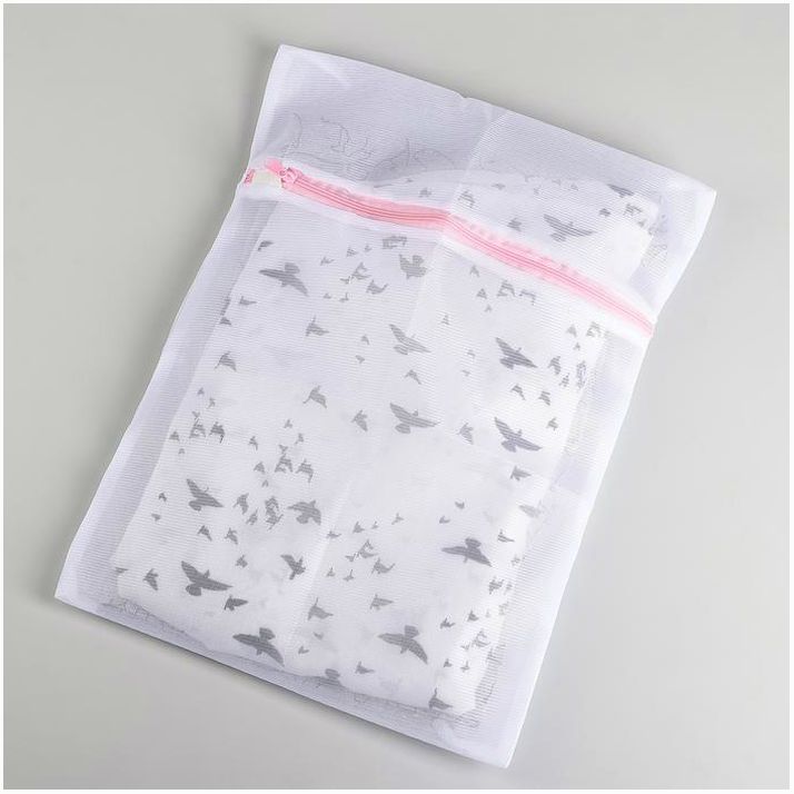 Мешок для стирки белья Доляна, 30?40 см, мелкая сетка, цвет МИКС артикул анонс 2516017