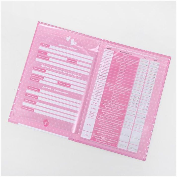 Картинка Папка для медицинского полиса "Мишка" для девочки, 17,5 х 11,3 см (№4262435) от магазина Мир детей Товары для Новорожденных