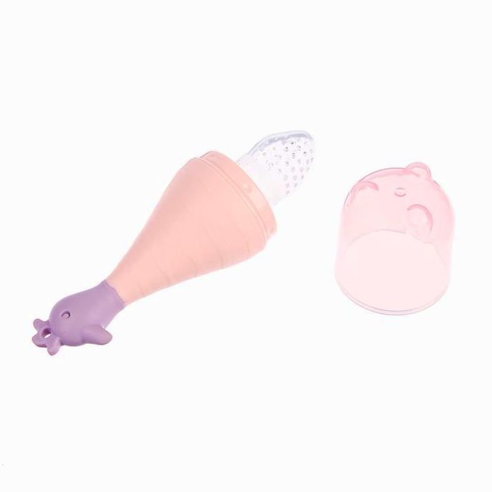 № 3805551 Изделие для прикорма с силиконовой сеточкой, с держателем, цвет розовый