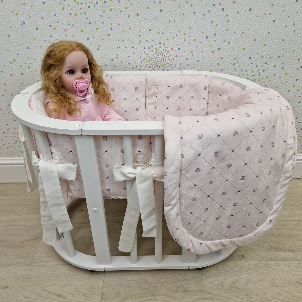 Пеленка для новорожденного с кружевами (бязь) артикул анонс КуклКПБ4_19