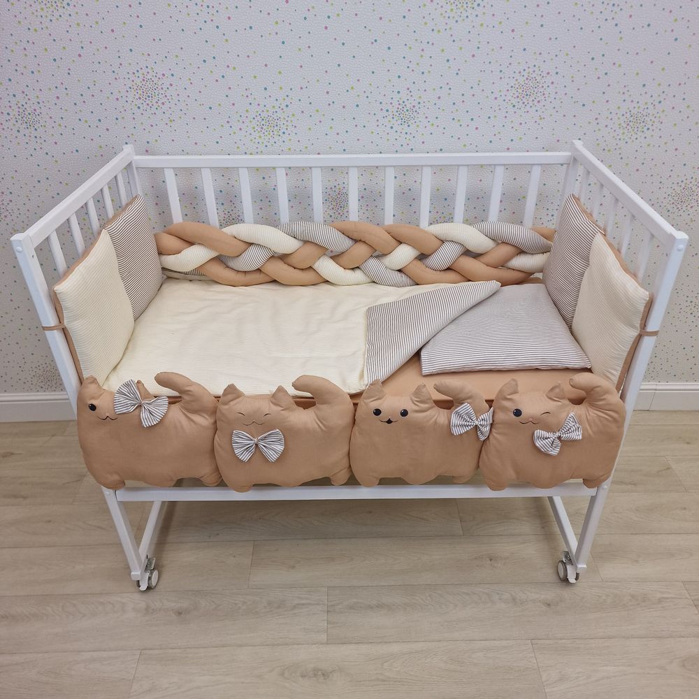 КПБ 14 пр (борт + пододеяльник + одеяло + наволочка + подушка + простынь (бязь) артикул анонс 1177-0-1бб_04