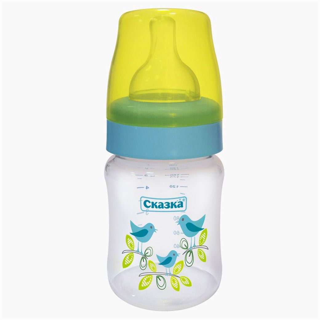 Бутылочка с талией, с широким горлом (пластик, силиконовая соска) артикул анонс 1196С