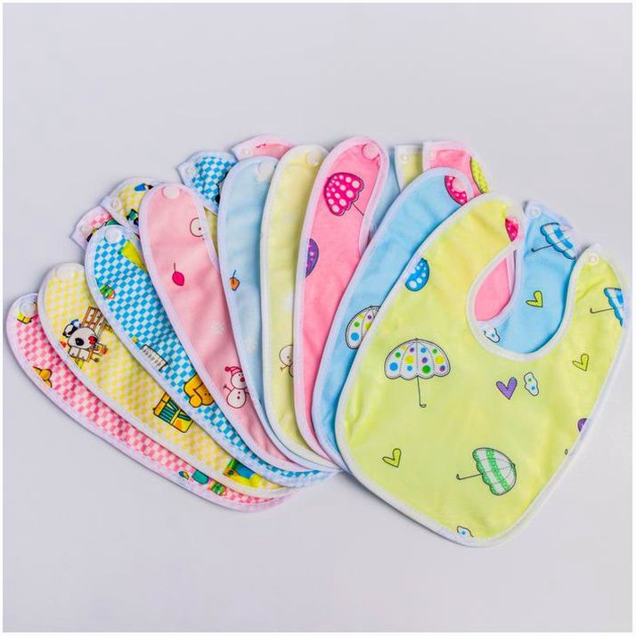 Нагрудник/слюнявчик для кормления на кнопке, МИКС артикул анонс 4770812