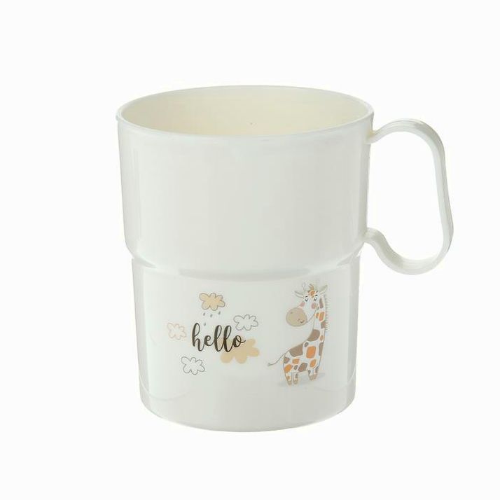 № 1240422 Кружка детская пластиковая с аппликацией, 300 мл, цвета МИКС