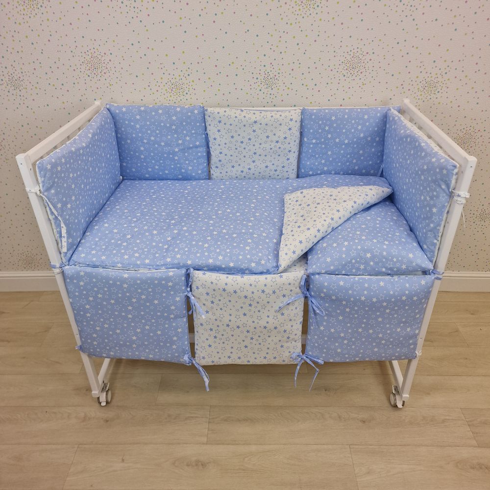 КПБ 13 пр (борт + пододеяльник + одеяло + наволочка + подушка + простынь (бязь) 6кв+2пр артикул анонс 1146-0-1бб_04