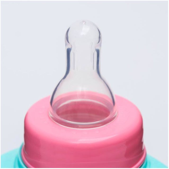 Картинка Бутылочка «ТРЕНД. Которусалка», клас горло, 250 мл, от 3 мес, приталенная, с ручками, цвет розовый (№4882549) от магазина Мир детей Товары для Новорожденных
