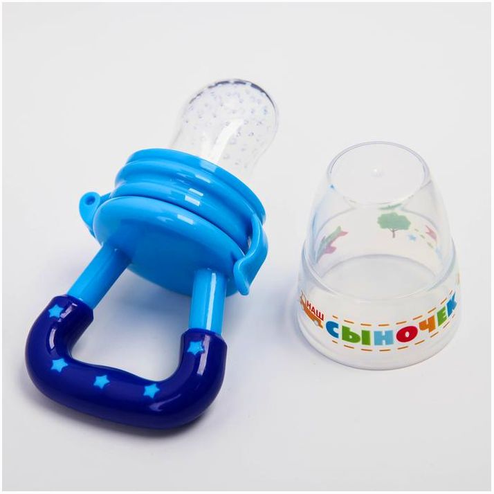 № 1594085 Ниблер «Сыночек» с силиконовой сеточкой, цвет синий