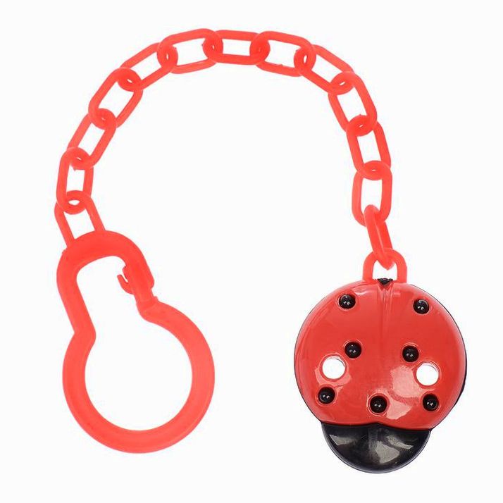 Держатель для пустышки «Божья коровка», на цепочке, цвет красный артикул анонс 2932013